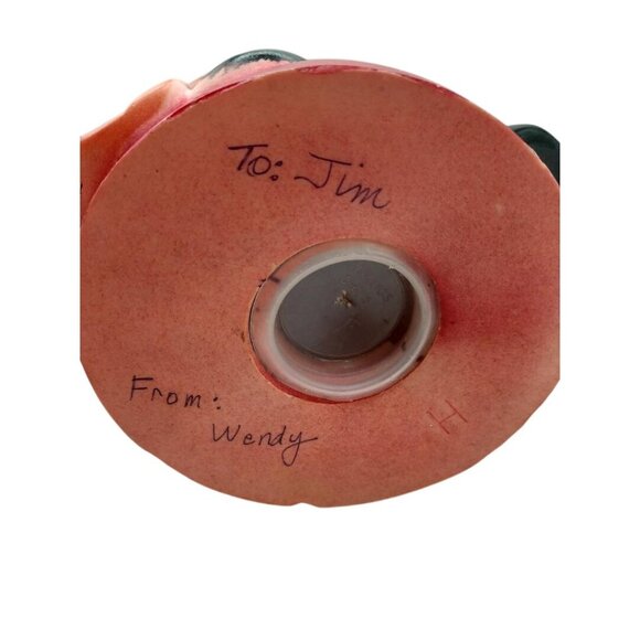 Rare Vintage Smiling Laurel Tall Coin Bank Figurine With Hat & Suitcase 14" Tall - Picture 3 of 6